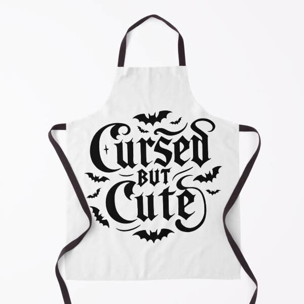 Item preview, Cursed but Cute, Spooky Quote for Goth Cuties (Black Design) designed and sold by Adorablehaunts.