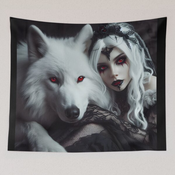 Item preview, Crimson Bond: The Gothic Huntress and Her Wolf designed and sold by GothicRubette.