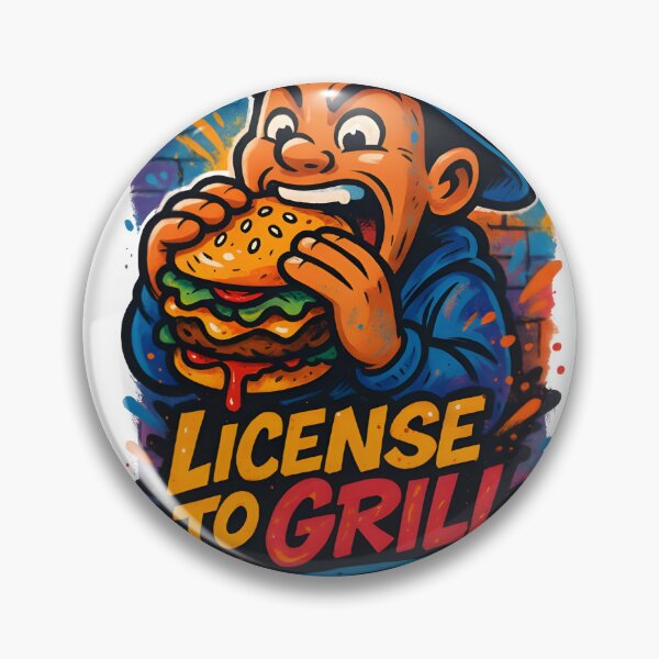 Item preview, License to Grill – Street Food Graffiti Burger Design designed and sold by Snackwear Apparel.