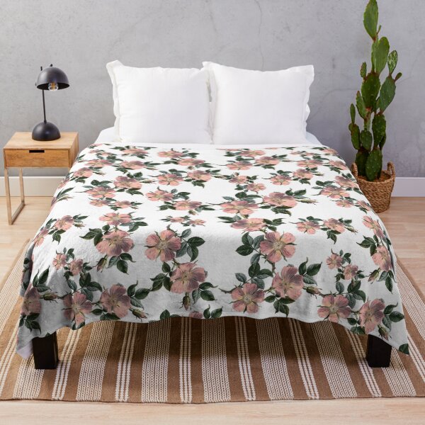 Item preview, Pink Flower Pillow Design – Elegant Green Leaves for Home Decor designed and sold by FestivityFinds.