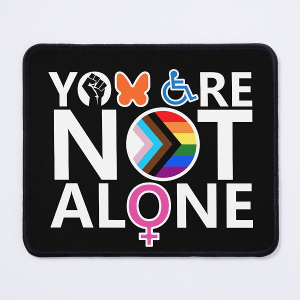Item preview, You Are Not Alone (w/ migrant butterfly) square designed and sold by You Are Not Alone.