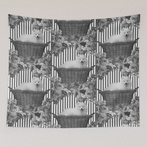 Item preview, Cute Dog in a Basket - Adorable and Heartwarming Design designed and sold by ArtsyExplorer.