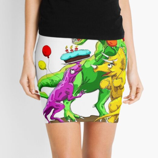Dinosaur Birthday Mini Skirt