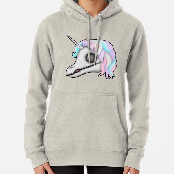 My Little Dead Unicorn | Unicorn Skull | Pastel Rainbow Pullover Hoodie