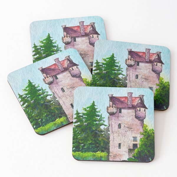 Item preview, Forest Tower | Watercolor Painting designed and sold by Julie Wintertale.