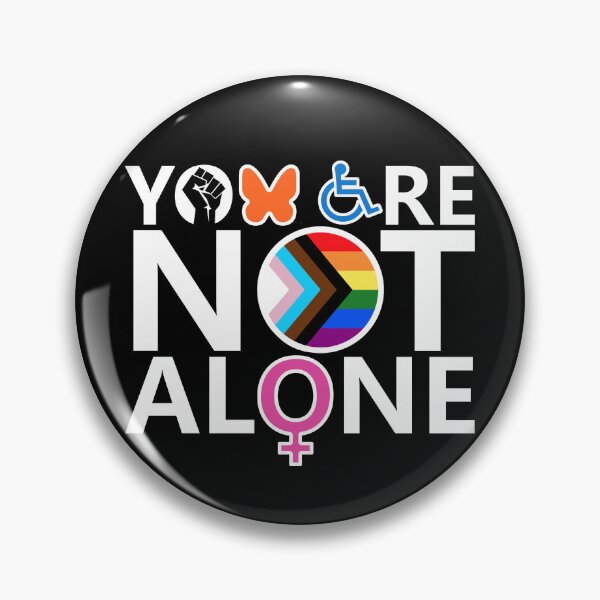 Item preview, You Are Not Alone (w/ migrant butterfly) pin designed and sold by You Are Not Alone.