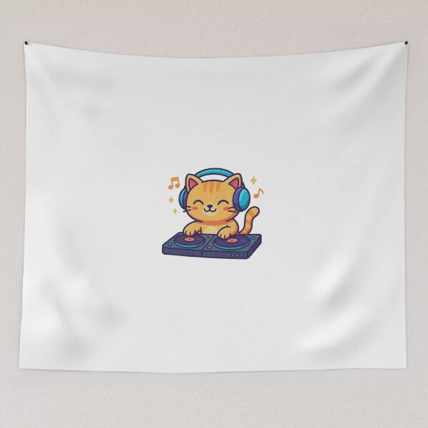 Item preview, Kawaii DJ Cat designed and sold by CoolThings Creative.