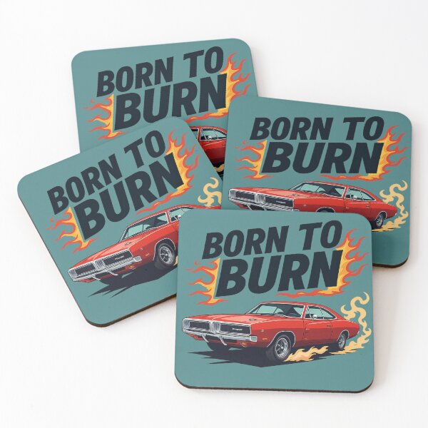 Item preview, Born to Burn – Classic Muscle Car with Flames designed and sold by gtrock.