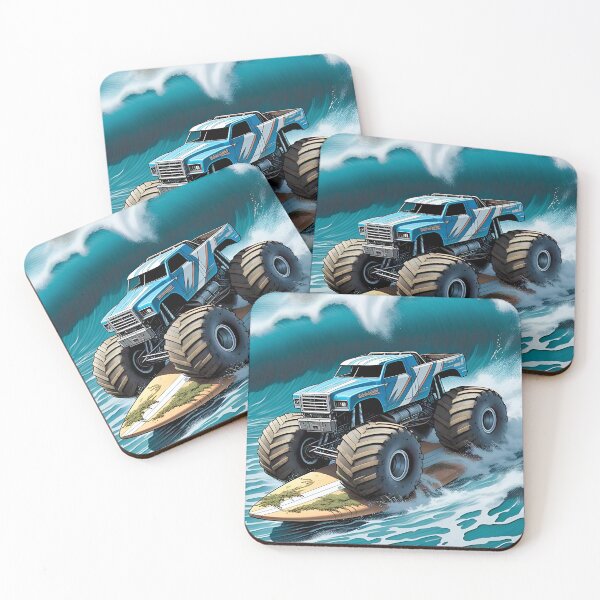 Item preview, Monster truck surfing comic-style sticker gift for fans #2. designed and sold by UrbanTRIP.