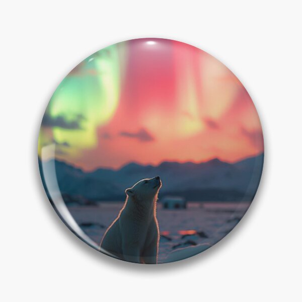 Item preview, Polar Bear under the Aurora  designed and sold by KiwiArtistDK.