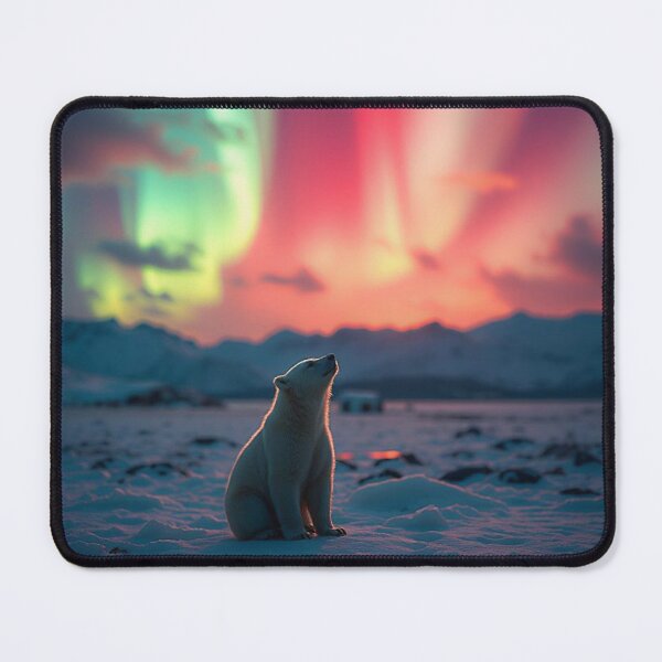 Item preview, Polar Bear under the Aurora designed and sold by KiwiArtistDK.