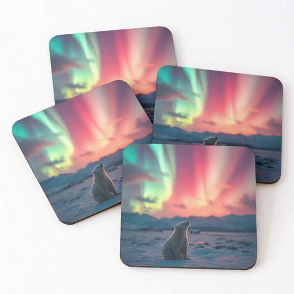 Item preview, Polar Bear under the Aurora  designed and sold by KiwiArtistDK.