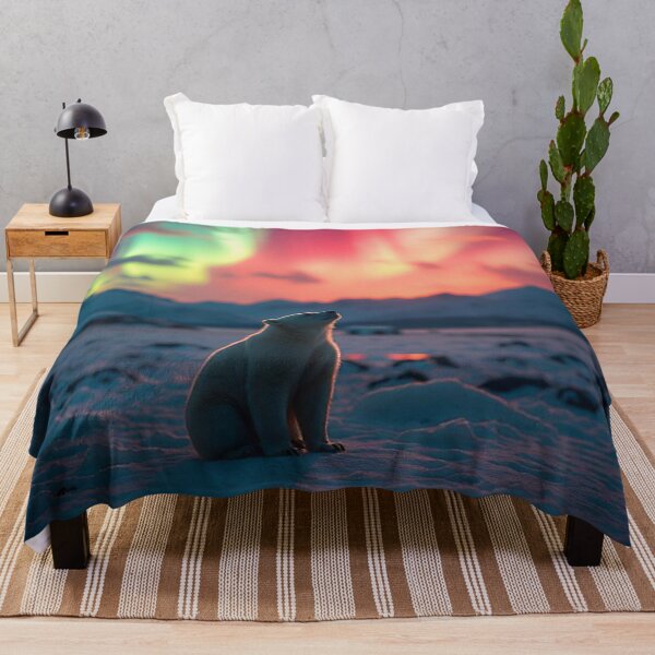 Item preview, Polar Bear under the Aurora  designed and sold by KiwiArtistDK.
