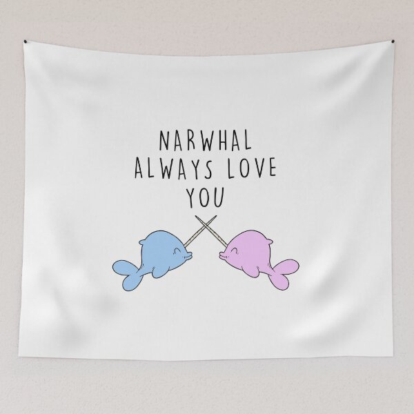 Item preview, Narwhal Always Love You (Blue & Pink) designed and sold by JStuartArt.