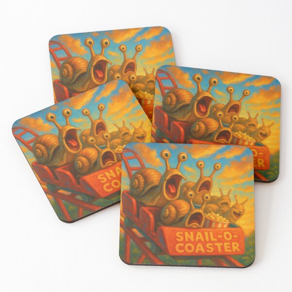 Item preview, Screaming Snails on the Snail-O-Coaster designed and sold by ArtframeAnimals.
