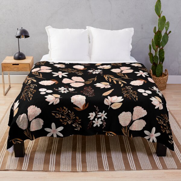 Artikelvorschau, Zartes Aquarell-Blumenmuster mit zartrosa und braunen Blumen A-Linien Kleid entworfen und verkauft von FestivityFinds.