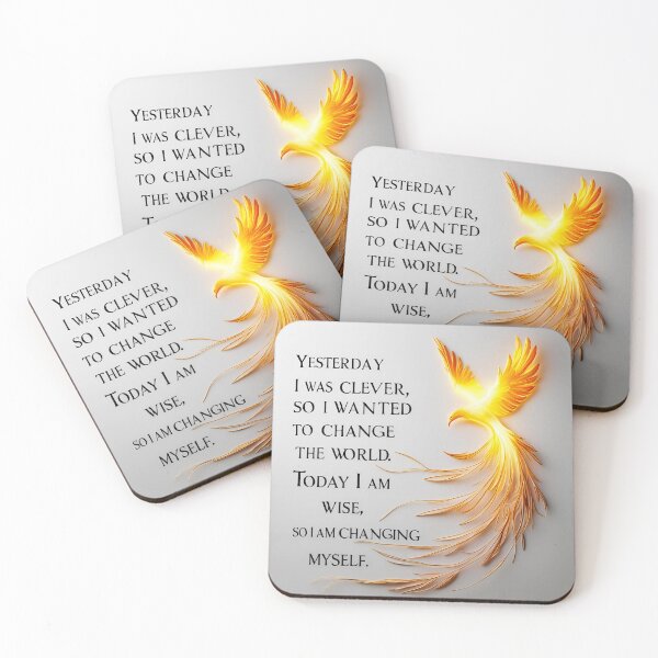 Item preview, Yesterday I was clever, so I wanted to change the world. Today I am wise, so I am changing myself 7 designed and sold by Tom-Johnson.