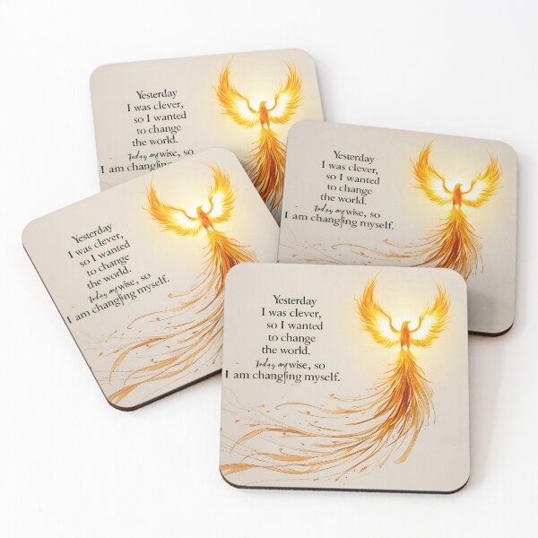 Item preview, Yesterday I was clever, so I wanted to change the world. Today I am wise, so I am changing myself 9 designed and sold by Tom-Johnson.