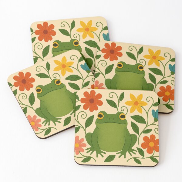 Item preview, Frog among flowers designed and sold by Thommmo.