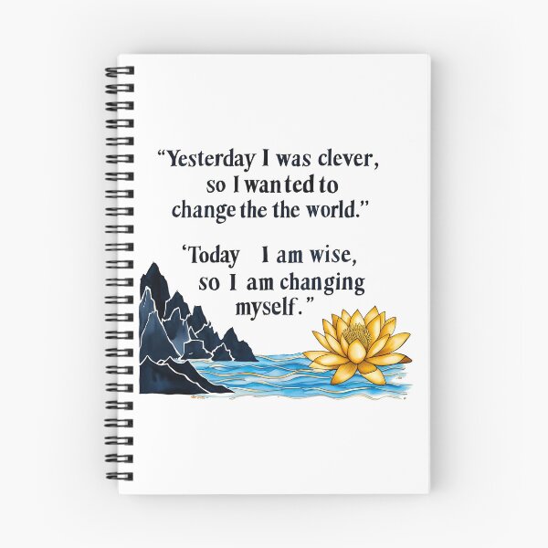 Item preview, Yesterday I was clever, so I wanted to change the world. Today I am wise, so I am changing myself 2 designed and sold by Tom-Johnson.
