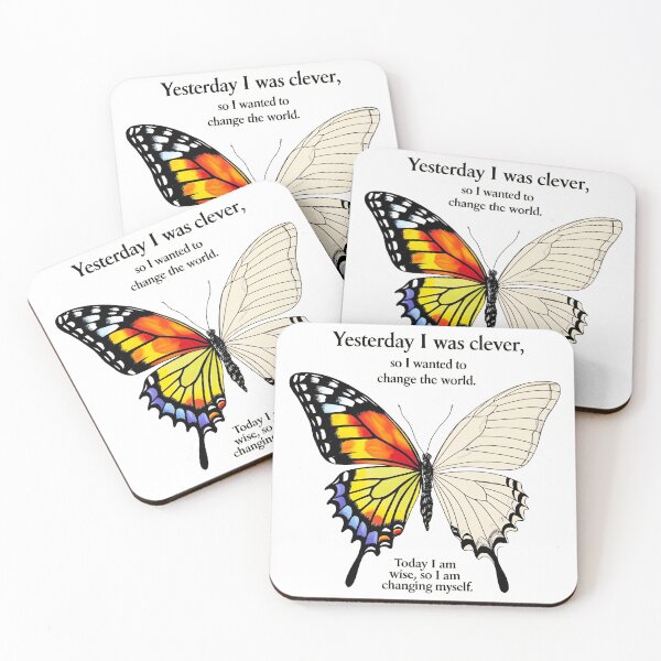 Item preview, Yesterday I was clever, so I wanted to change the world. Today I am wise, so I am changing myself 14 designed and sold by Tom-Johnson.