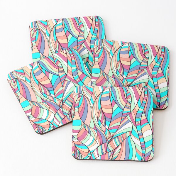Item preview, Colorful Striped Leaves designed and sold by ViaARTfactory.