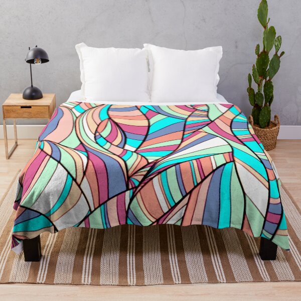 Item preview, Colorful Striped Leaves designed and sold by ViaARTfactory.