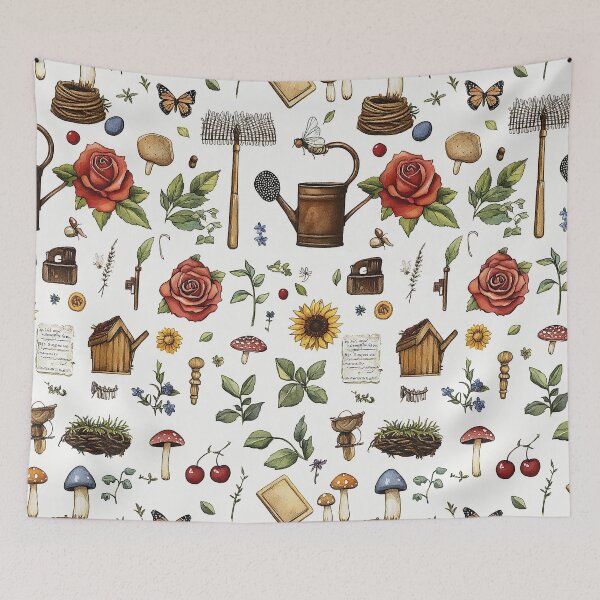 Item preview, Enchanted Botanical World With Tiny Gentle Creatures designed and sold by Piotrek0001.