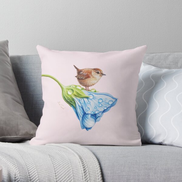 Cute mice by Maria Tiqwah Throw Pillow