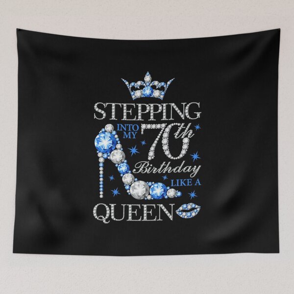 Item preview, Stepping into my 70th Birthday like a queen designed and sold by iclipart.