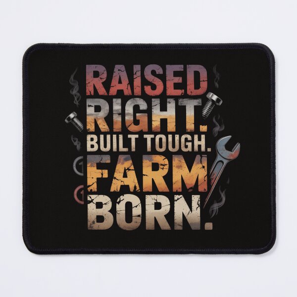 Item preview, Raised Right. Built Tough. Farm Born. – Grunge Farm Life T-Shirt designed and sold by Slavicsoul.