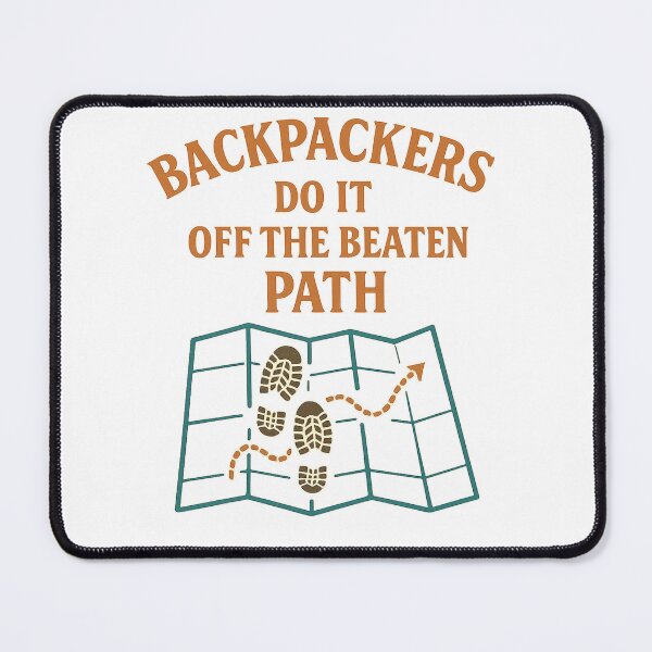 Item preview, Backpackers Do It Off the Beaten Path – Funny Travel Map designed and sold by denis90ch.