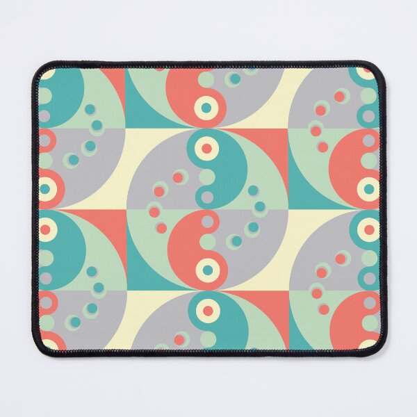 Item preview, Retro-Modern Design 6-4: Reciprocity – Coral Rose and Teal Blue designed and sold by SBVillard.