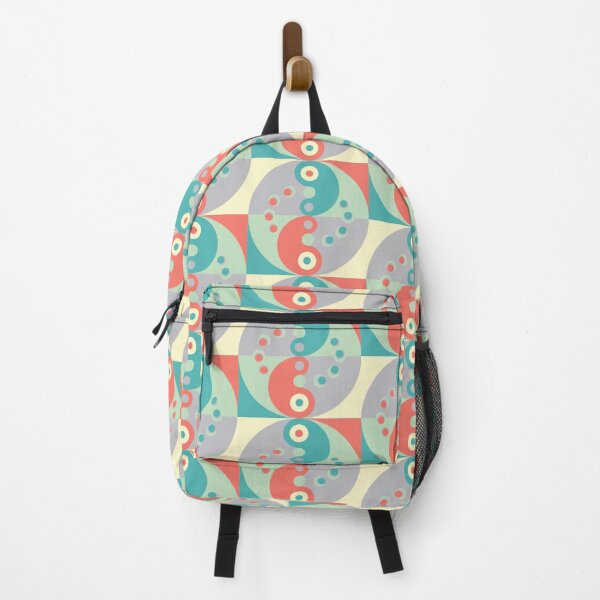 Item preview, Retro-Modern Design 6-4: Reciprocity – Coral Rose and Teal Blue designed and sold by SBVillard.