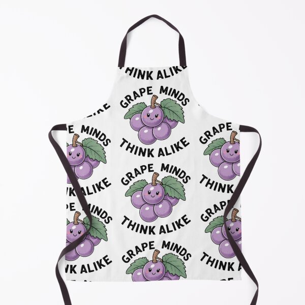 Item preview, Grape Minds Think Alike – Funny Fruit Pun Art designed and sold by Ink on Thread.