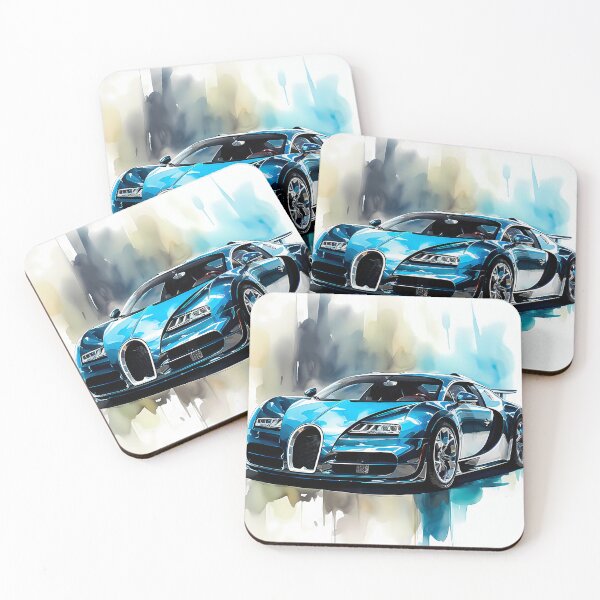 Item preview, French Hypercar Modern Minimalistic Watercolor Scene designed and sold by RevUpDesign.