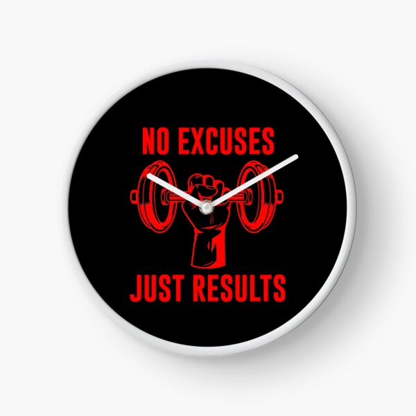 Item preview, No Excuses, Just Results Gym Design designed and sold by UnshieldArt.
