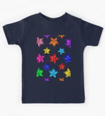 colorful paper stars pattern Kids Tee