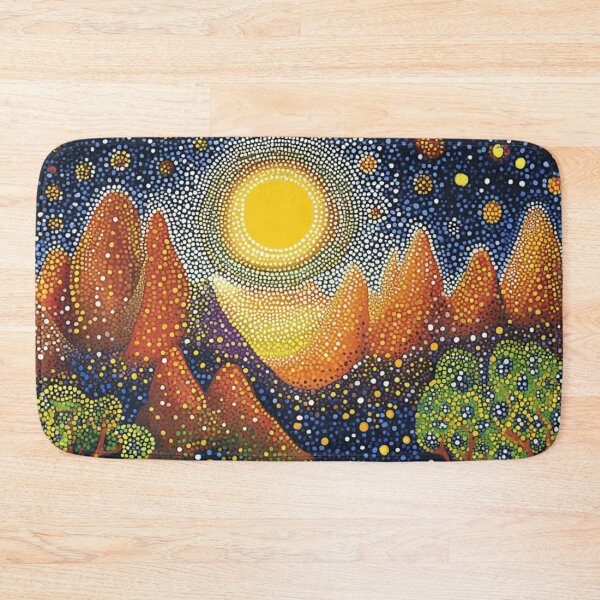 Item preview, Aboriginal Inspired Dot Art - Beauty Of Warrumbungle National Park designed and sold by GrinGalore.