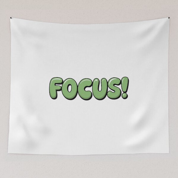 Item preview, Focus in green bubble text. designed and sold by Joseph Hail.