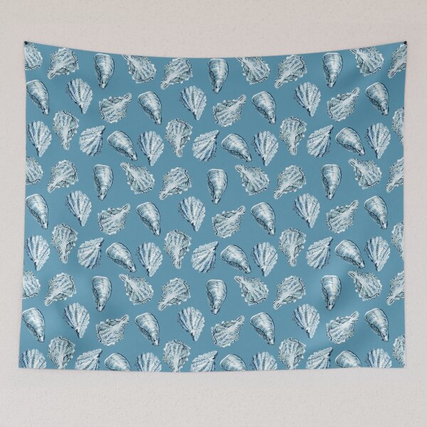 Item preview, Blue Oyster Half Shells designed and sold by GnosisCollage.