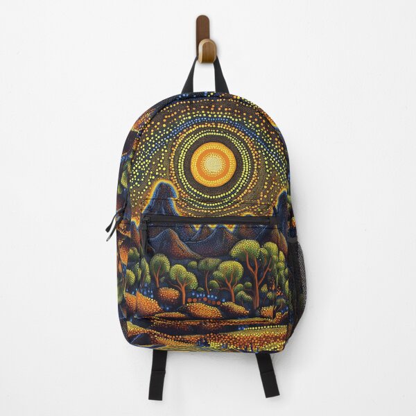 Item preview, Aboriginal Inspired Dot Art - Warrumbungle National Park At Night designed and sold by GrinGalore.