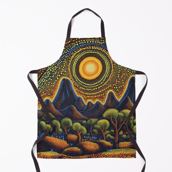 Item preview, Aboriginal Inspired Dot Art - Warrumbungle National Park At Night designed and sold by GrinGalore.