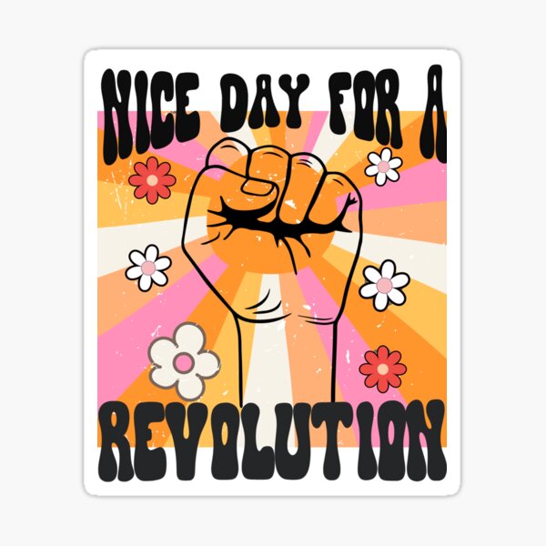 Artikel-Vorschau von Schöner Tag für eine Revolution, Hippie-Vibes, Macht dem Volk, designt und verkauft von desireedickens.