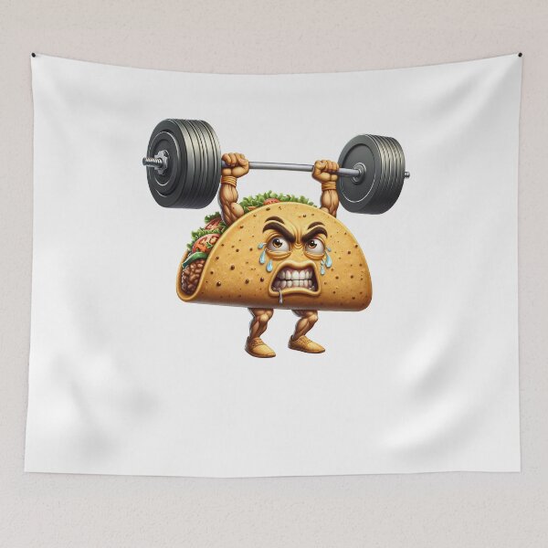 Item preview, Deadlift Weightlifting Funny Fitness Workout Gym Tacos Lover designed and sold by Kimberley King Art  King Art.