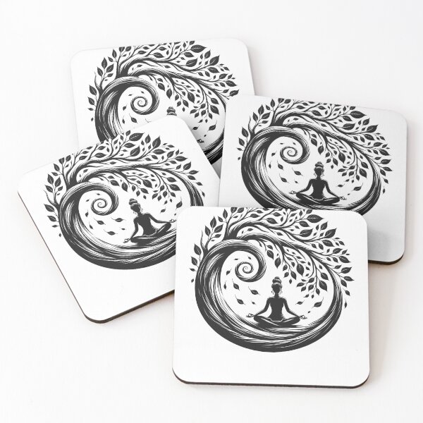 Item preview, Yoga Tree Circle Namaste Meditation Yoga Lover designed and sold by Kimberley King Art  King Art.