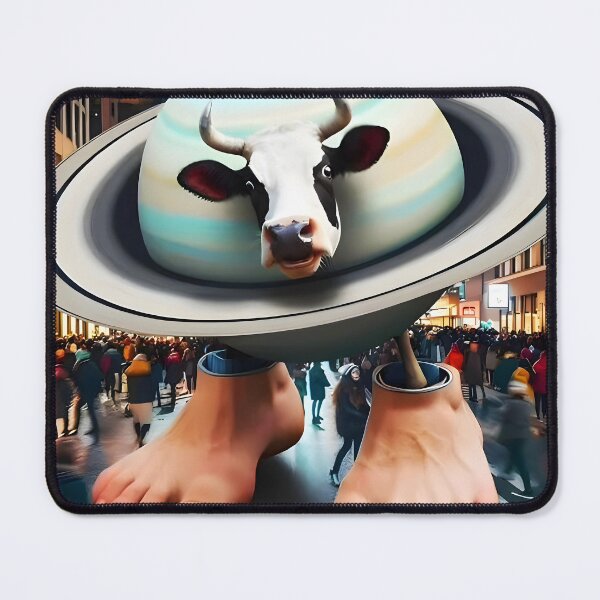 Item preview, La Vacca Saturno Saturnita – Cosmic Cow Brainrot Meme designed and sold by EmeraldeaArt.