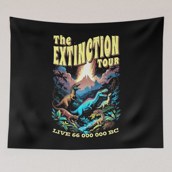 Item preview, Dinosaur Extinction Tour Funny Vintage Palaeontology Science designed and sold by GrandeDuc.
