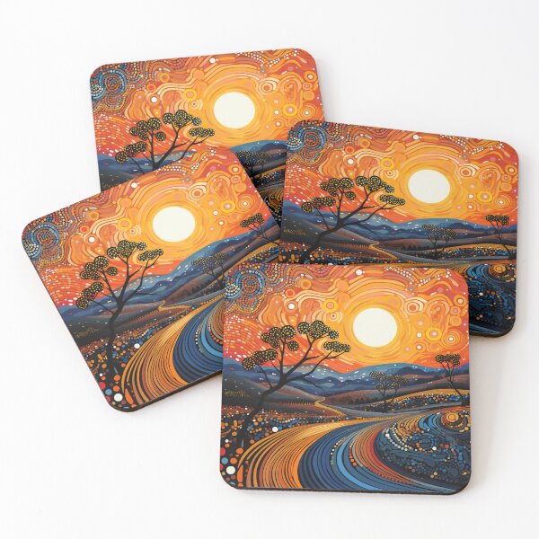 Item preview, Aboriginal Inspired Dot Art - Murray-Sunset National Park designed and sold by GrinGalore.