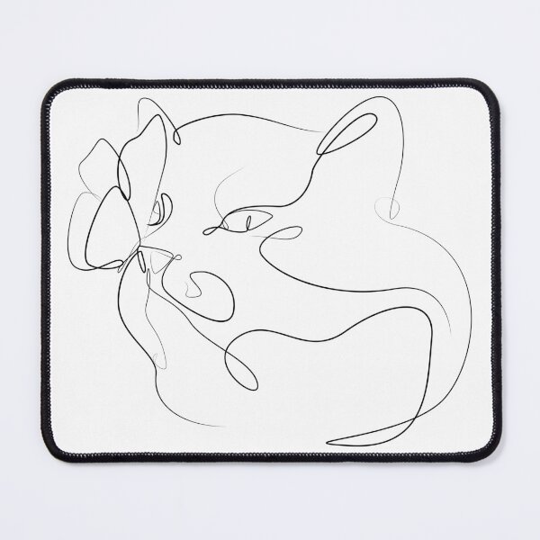 Item preview, Butterfly Kissing Cat Line Art designed and sold by AsimetRiz.